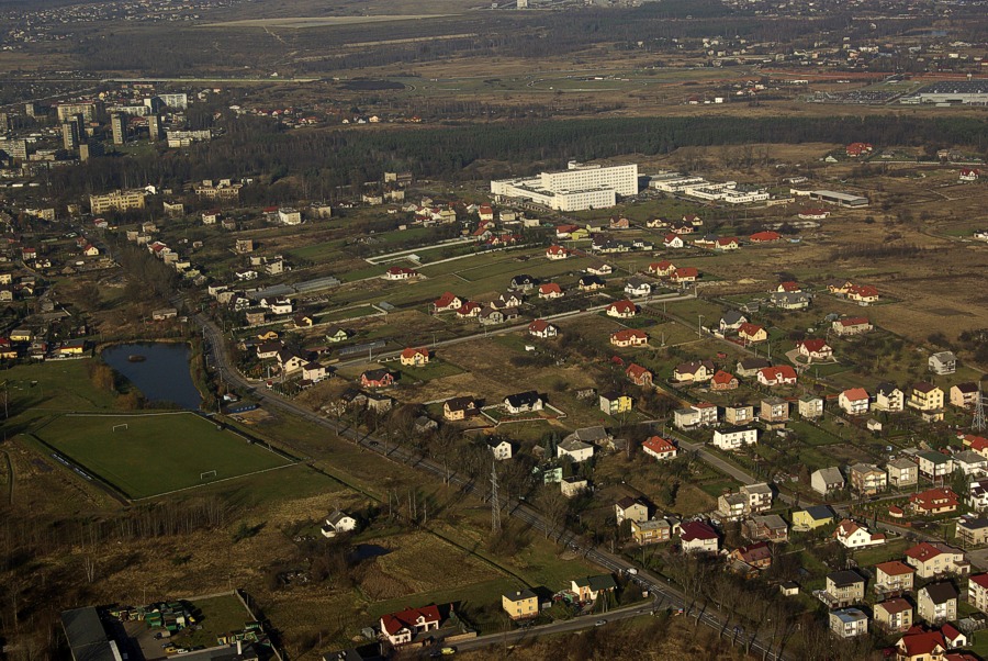 Chrzanów - Widok na Kościelec i Szpital Powiatowy